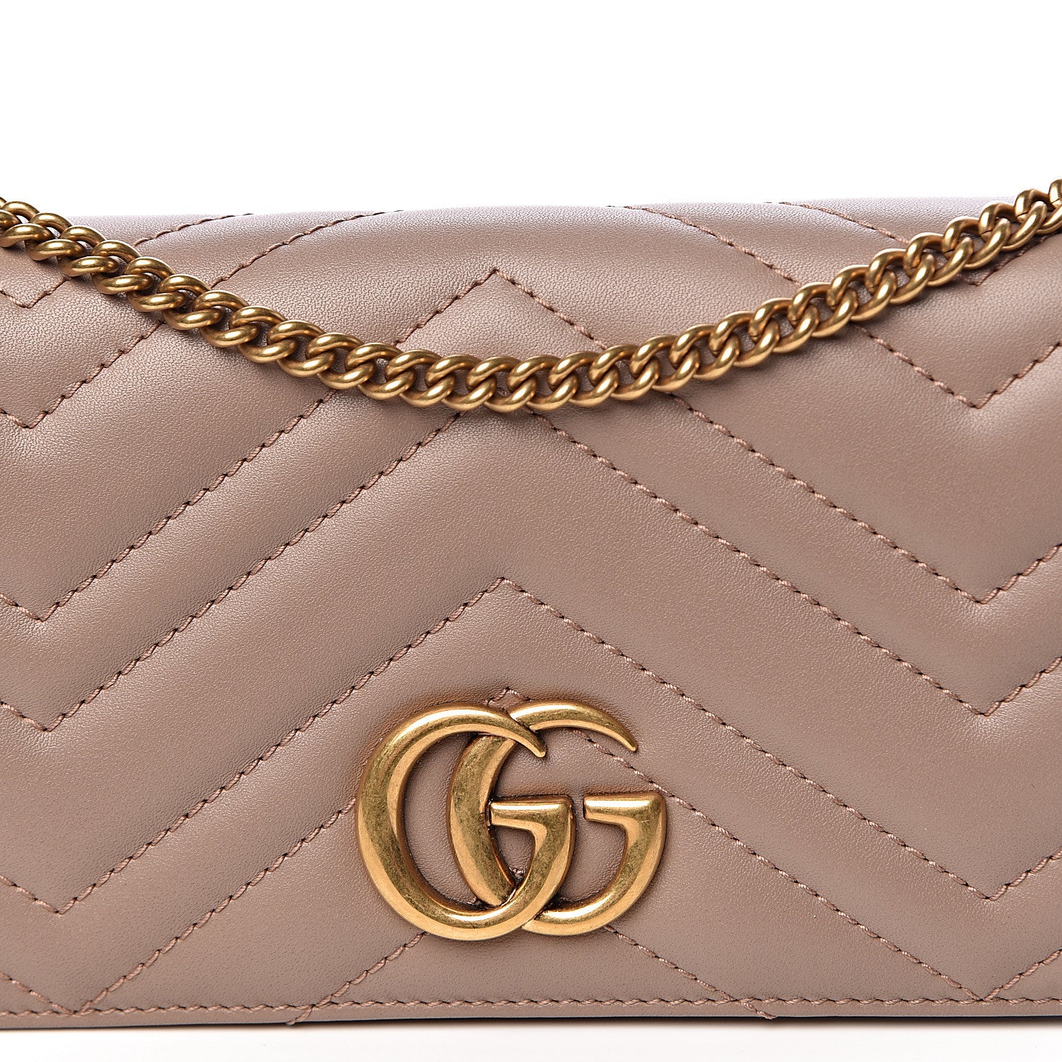 Gucci Calfskin Matelasse GG Marmont Mini Bag Porcelain Rose 9 of 11