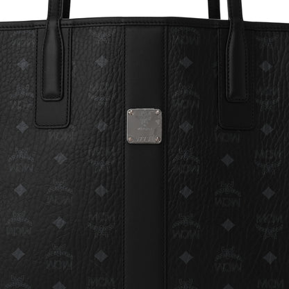 MCM Visetos Large Liz Reversible Shopper Tote Black 10 of 15
