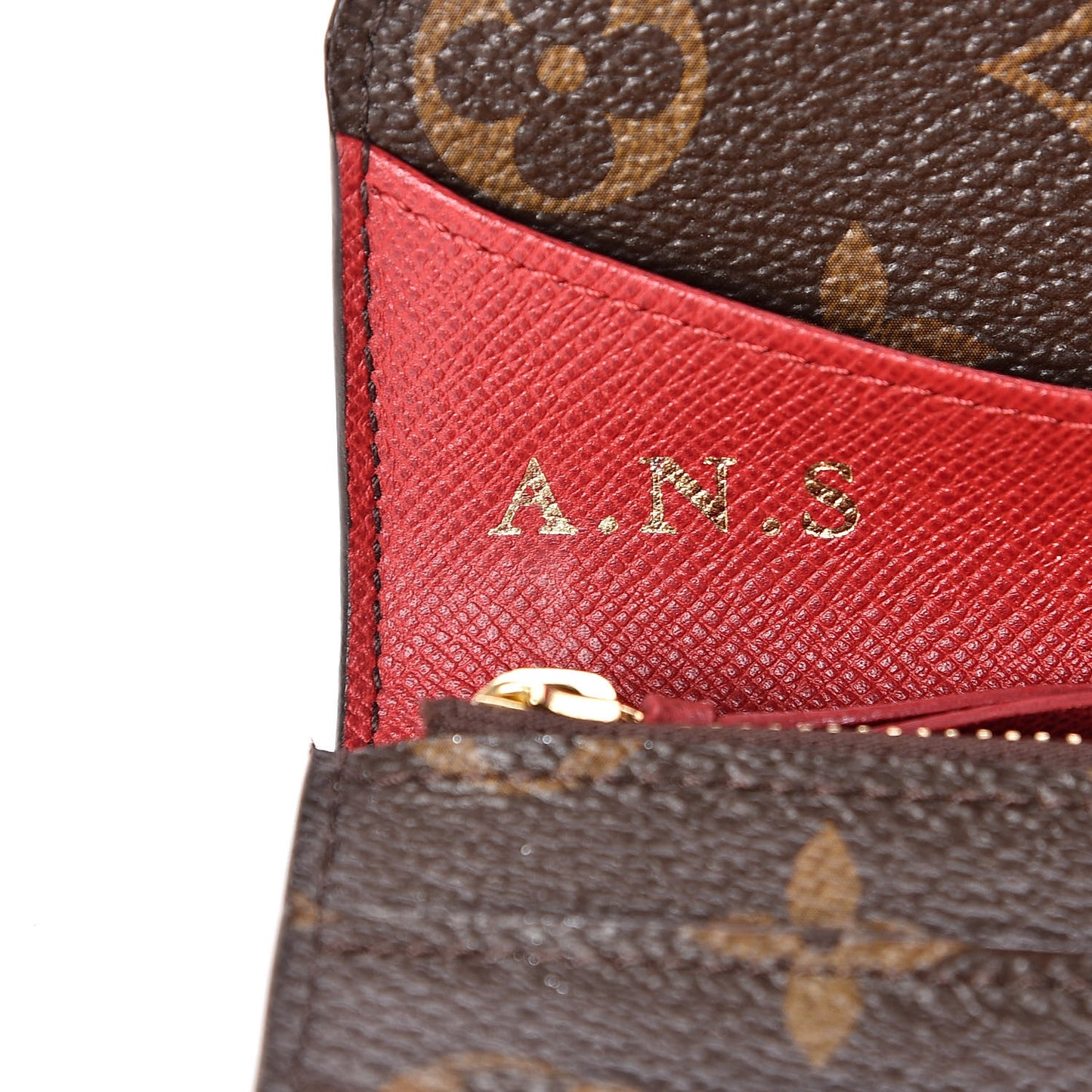Monogram Emilie Wallet Red