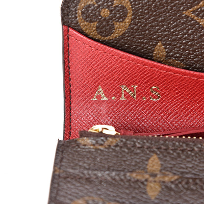 Louis Vuitton Monogram Emilie Wallet Red 7 of 7