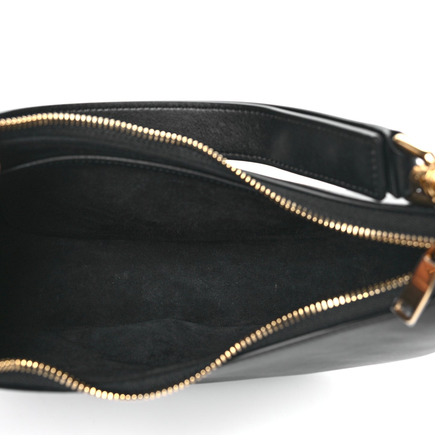Smooth Calfskin Medium Strap Ava Shoulder Bag Black