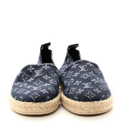 Louis Vuitton Monogram Denim Starboard Espadrille Flats 36.5 Dark Blue 2 of 8