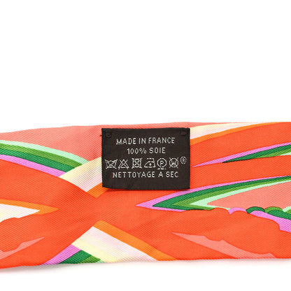 Hermes Silk Brides De Gala Shadow Twilly Orange Vert Corail 4 of 4