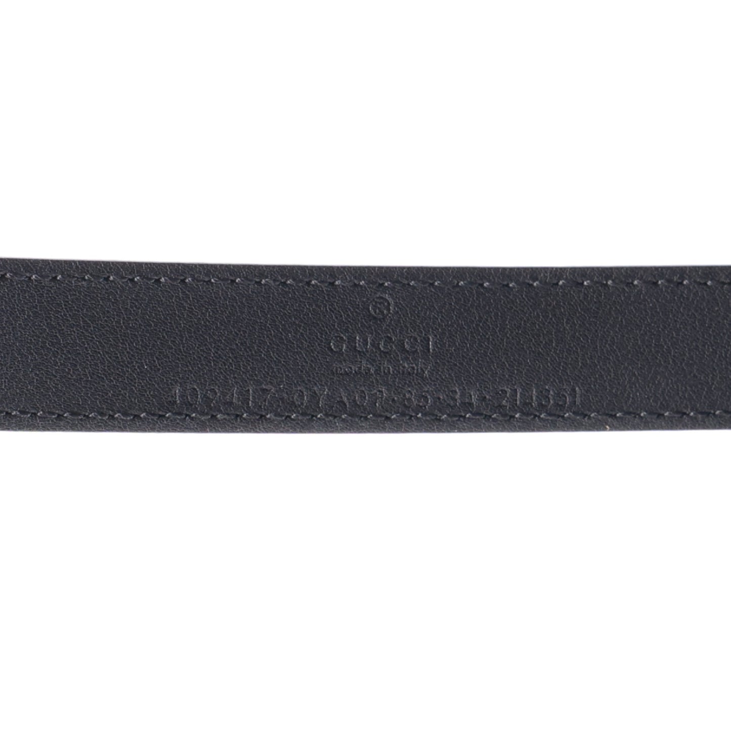 Plutone Calfskin Palladium Double G 20mm Belt 85 34 Black