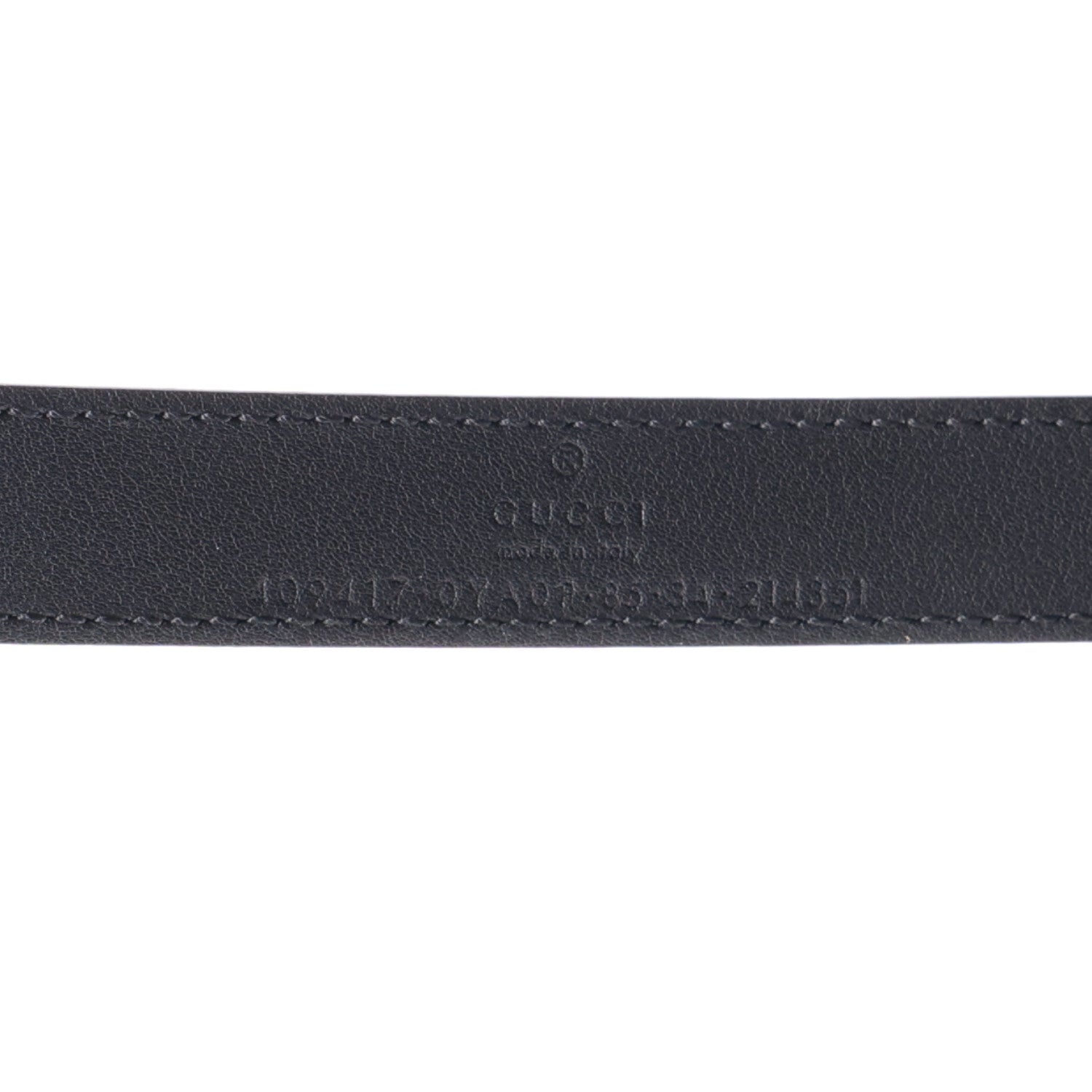 Gucci Plutone Calfskin Palladium Double G 20mm Belt 85 34 Black 5 of 5