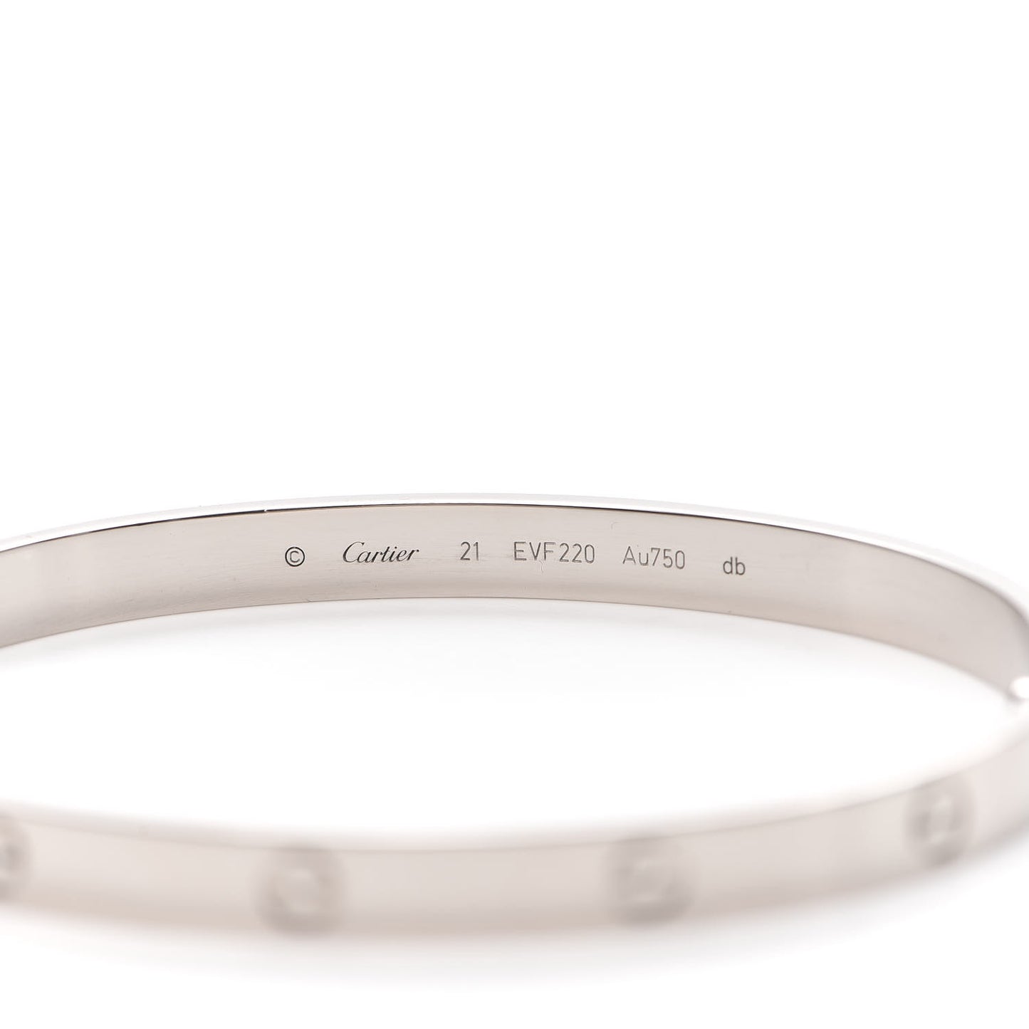 18K White Gold LOVE Bracelet 21