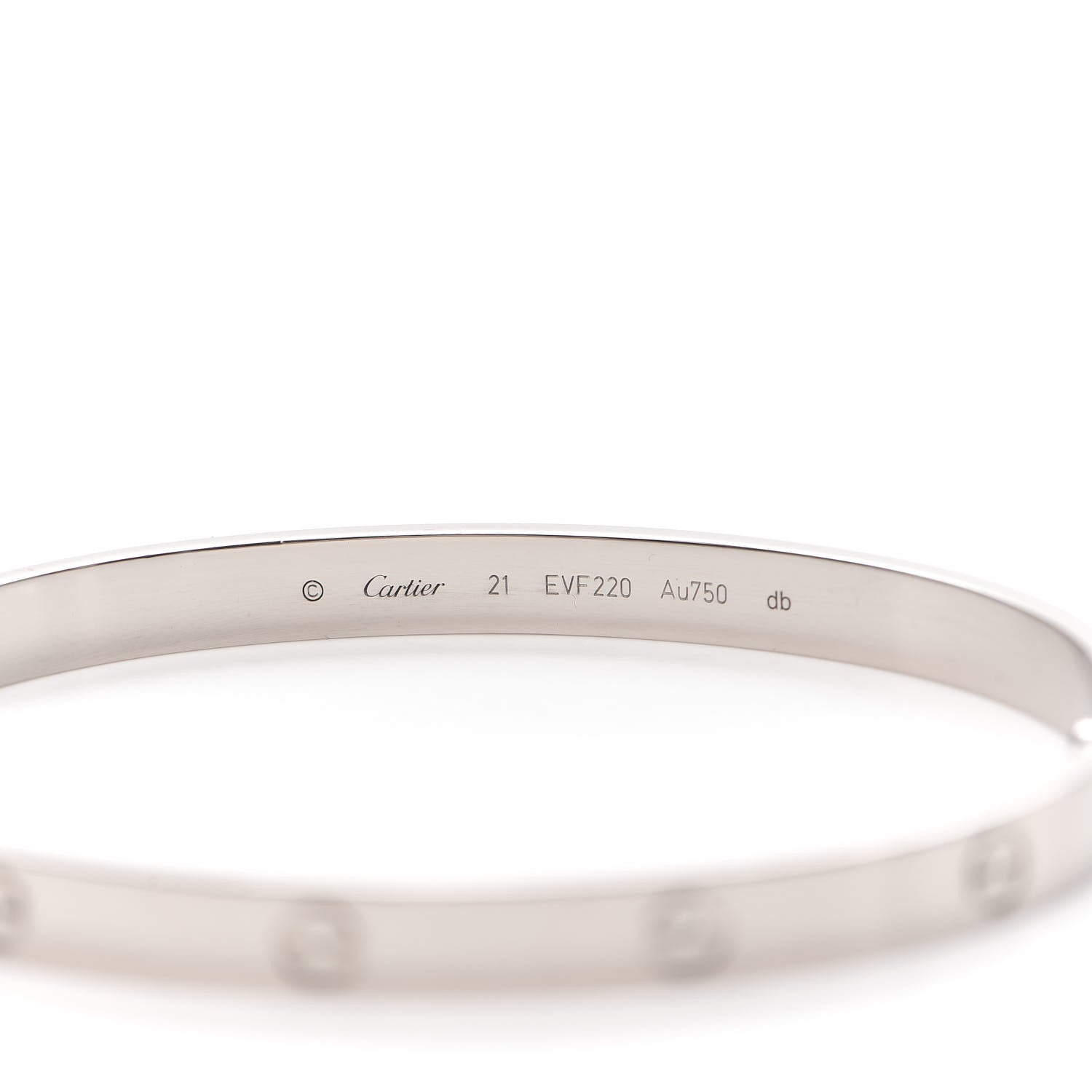 Cartier 18K White Gold LOVE Bracelet 21 6 of 8