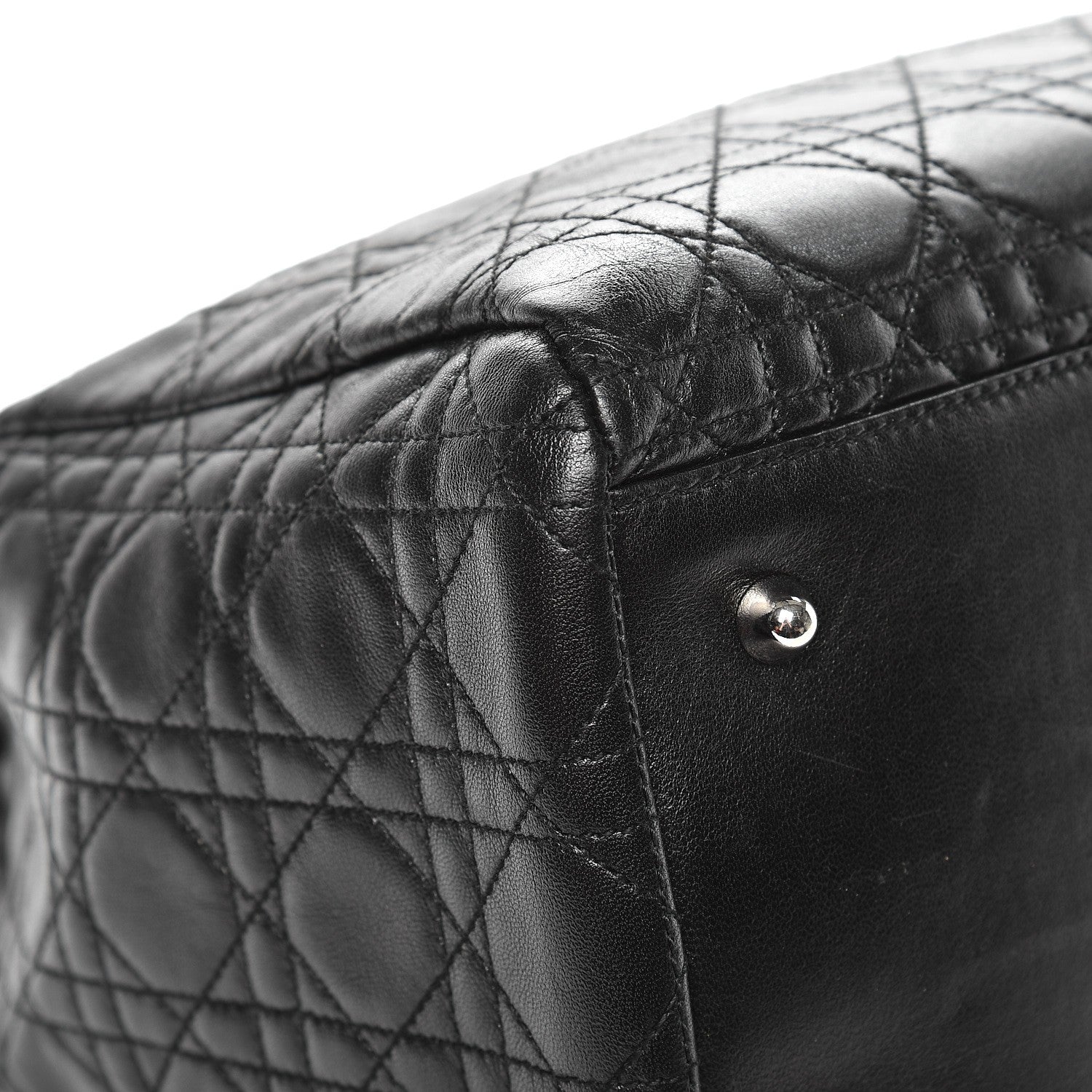 Christian Dior Lambskin Cannage Large Soft Lady Dior Shopping Tote Black 11 of 17