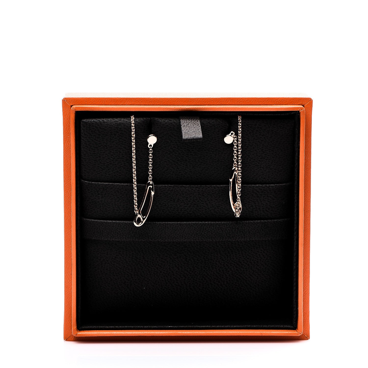 Hermes 18K Rose Gold TPM Chaine D'Ancre Punk Earrings 5 of 5