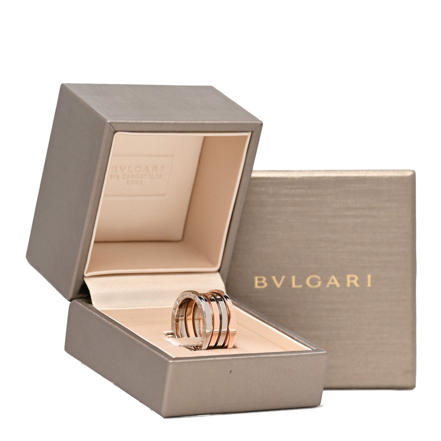 18K Rose White Gold B.Zero1 Four-Band Ring 54 7