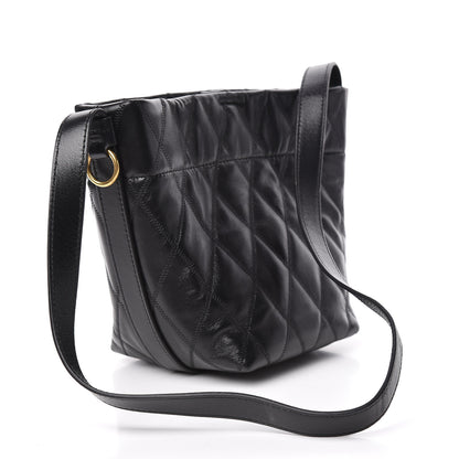 Givenchy Lambskin Quilted Mini GV Bucket Bag Black 3 of 11