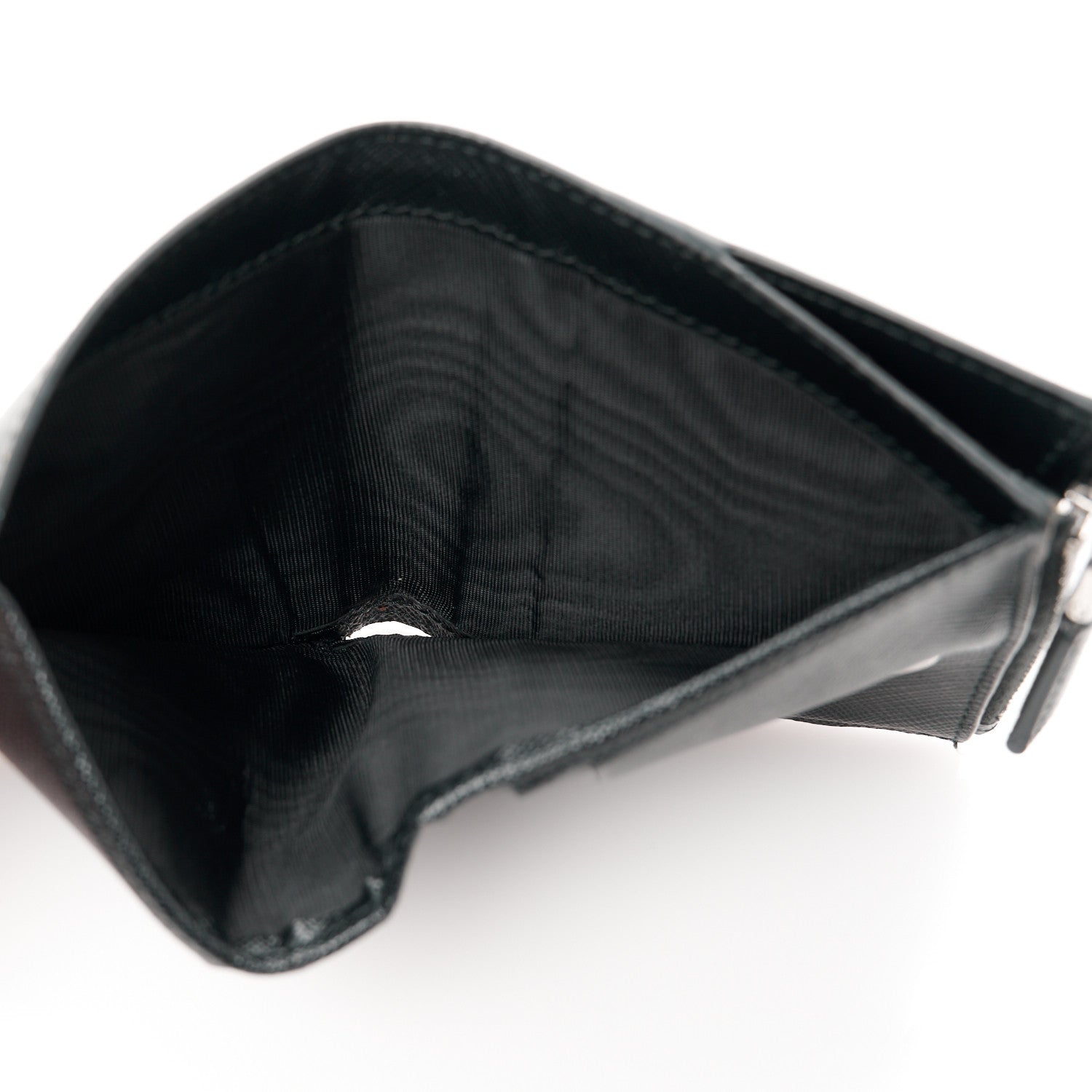 Prada Saffiano Small Compact Wallet Black 5 of 9
