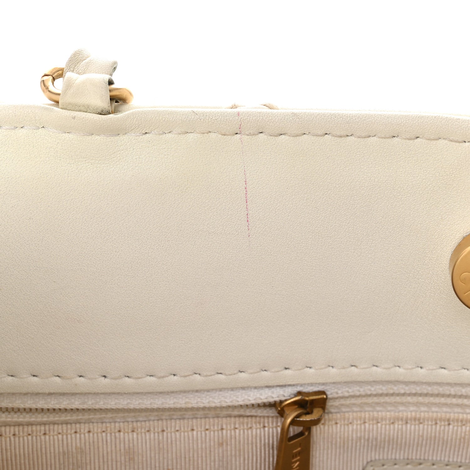 Chanel Calfskin Wild Stitch Shoulder Bag White 16 of 19
