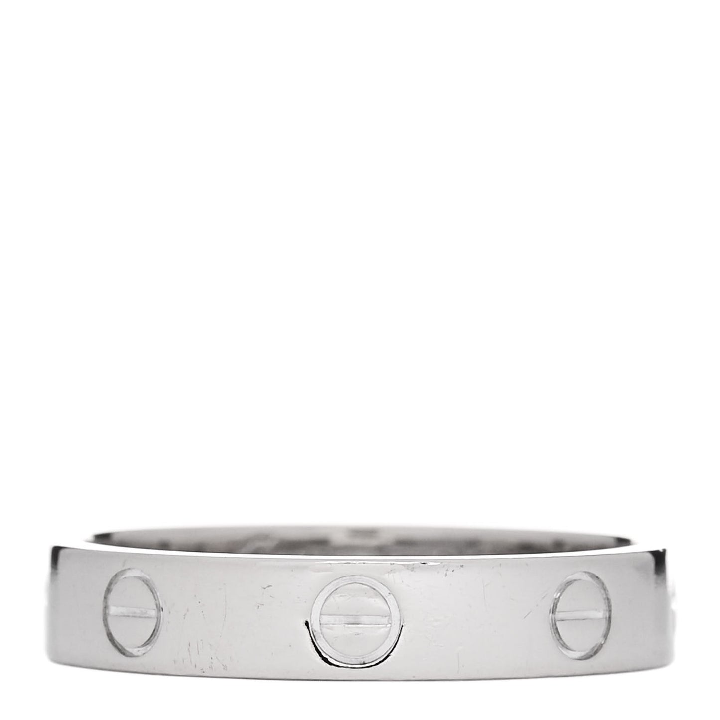 18K White Gold 3.5mm LOVE Wedding Band Ring 57 8