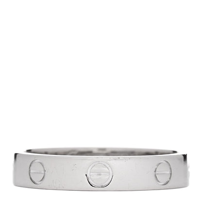 Cartier 18K White Gold 3.5mm LOVE Wedding Band Ring 57 8 1 of 4