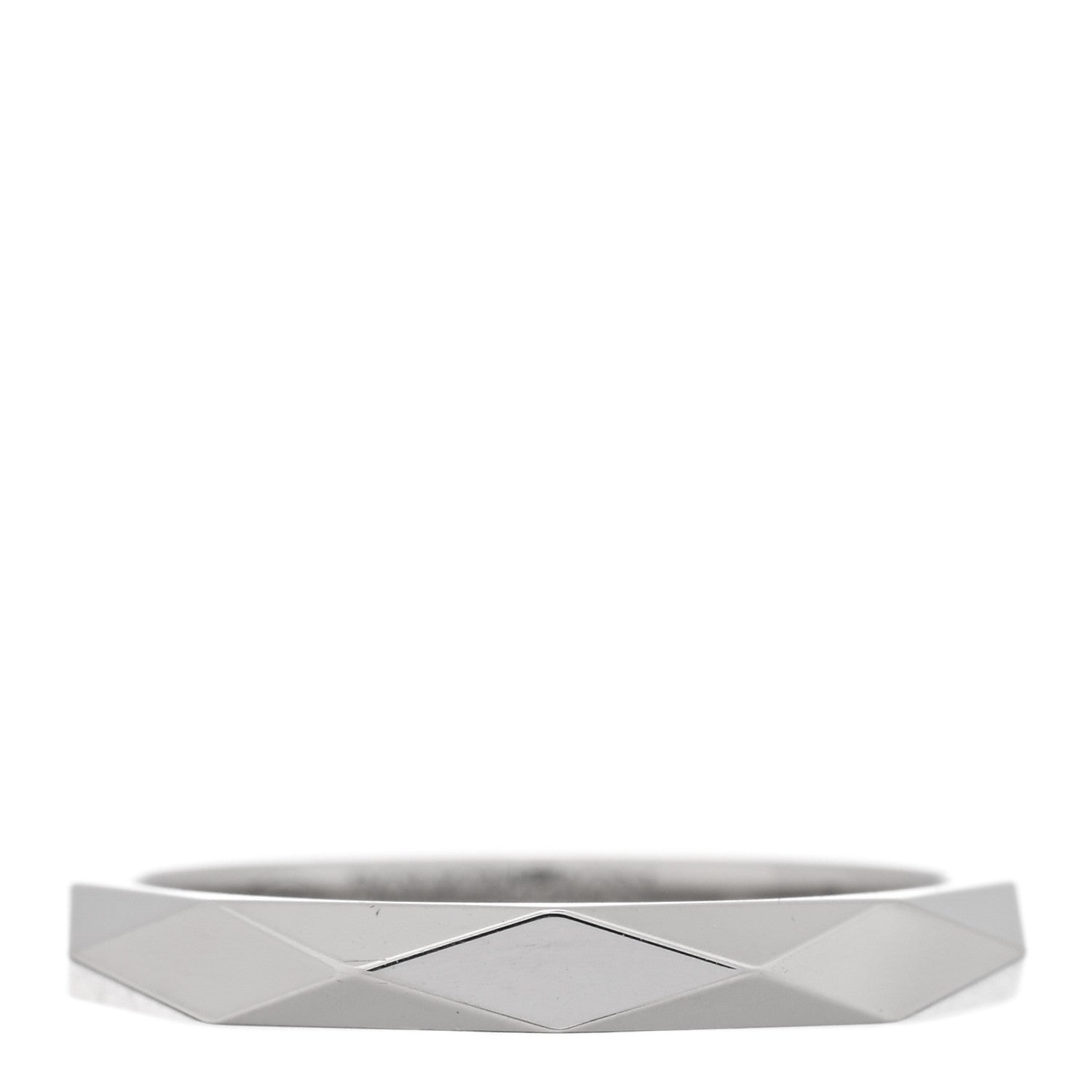Boucheron Platinum Medium Facette Band Ring 57 8 1 of 5