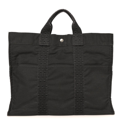 Hermes Canvas Herline GM Tote Grey 1 of 9