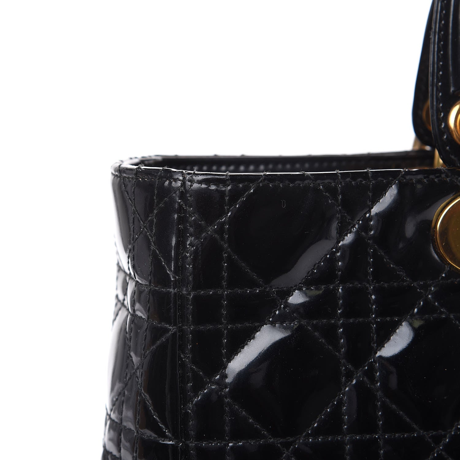 Christian Dior Patent Cannage Large Lady Dior Black 13 of 16