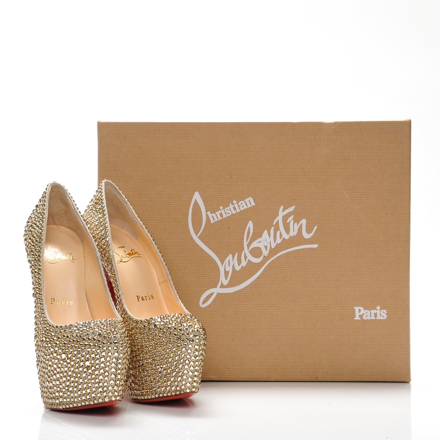 Crystal Suede Burma Daffodile Strass 160 Pumps 34 Gold