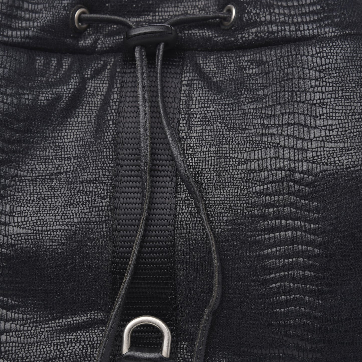 Lizard Printed Jersey Backpack Black