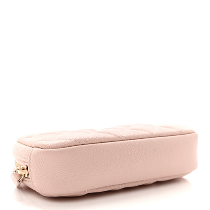 Chanel Caviar Quilted Small Curvy Pouch Cosmetic Case Light Pink 4 of 8