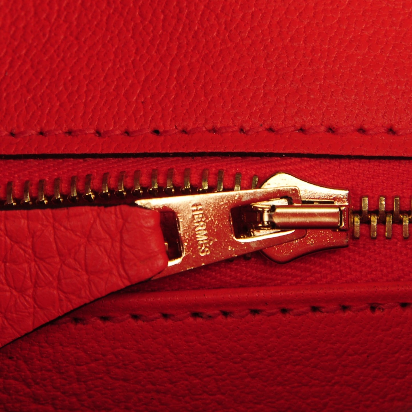 Taurillon Clemence Birkin 25 Orange Poppy