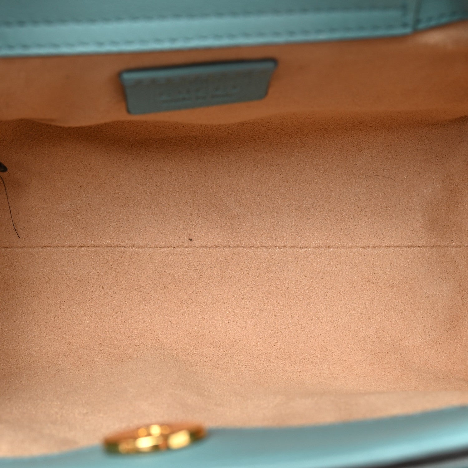 Gucci Wonka Grain Calfskin Mini Diana Tote Bag Dusty Azure Orange Fluo 5 of 12