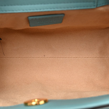 Gucci Wonka Grain Calfskin Mini Diana Tote Bag Dusty Azure Orange Fluo 5 of 12
