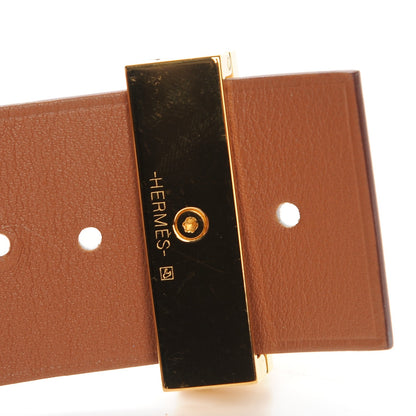 Hermes Epsom Swift Imprevisible Bracelet MM White Gold 6 of 6