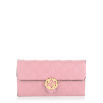 Gucci Guccissima Signature Icon Continental Wallet Carmine Rose 1 of 6