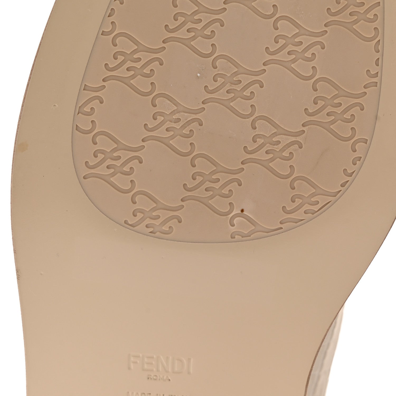 Fendi Calfskin Crocodile Embossed Karligraphy Logo Riding Boots 40.5 White 9 of 16