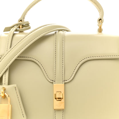 Celine Satinated Calfskin Mini 16 Top Handle Bag Almond Green 9 of 13