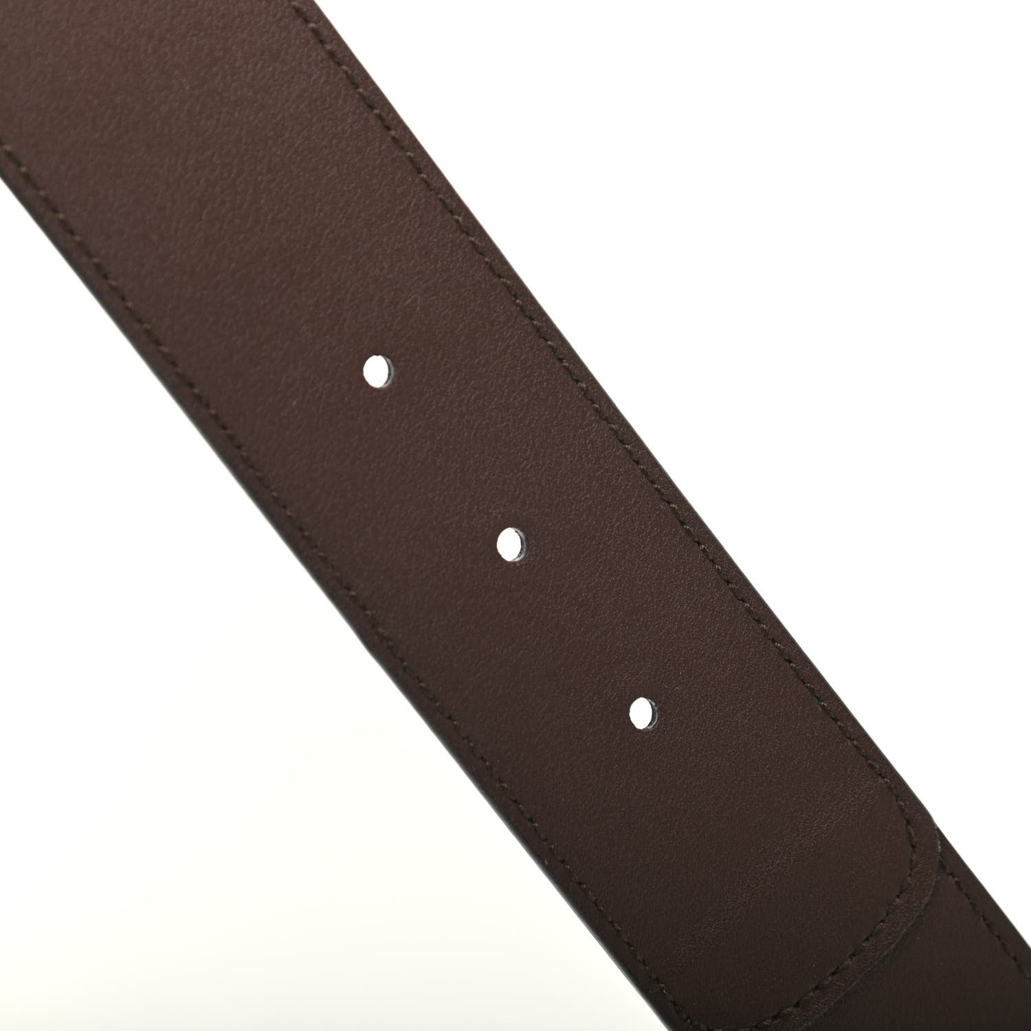 Gucci GG Supreme Monogram Matte Plutone Calfskin Double G 40mm Belt 85 34 Beige Ebony New Acero 4 of 5