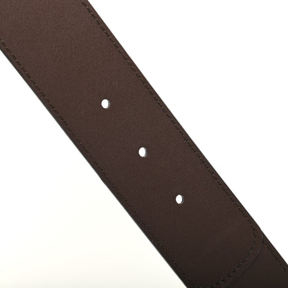 Gucci GG Supreme Monogram Matte Plutone Calfskin Double G 40mm Belt 85 34 Beige Ebony New Acero 4 of 5