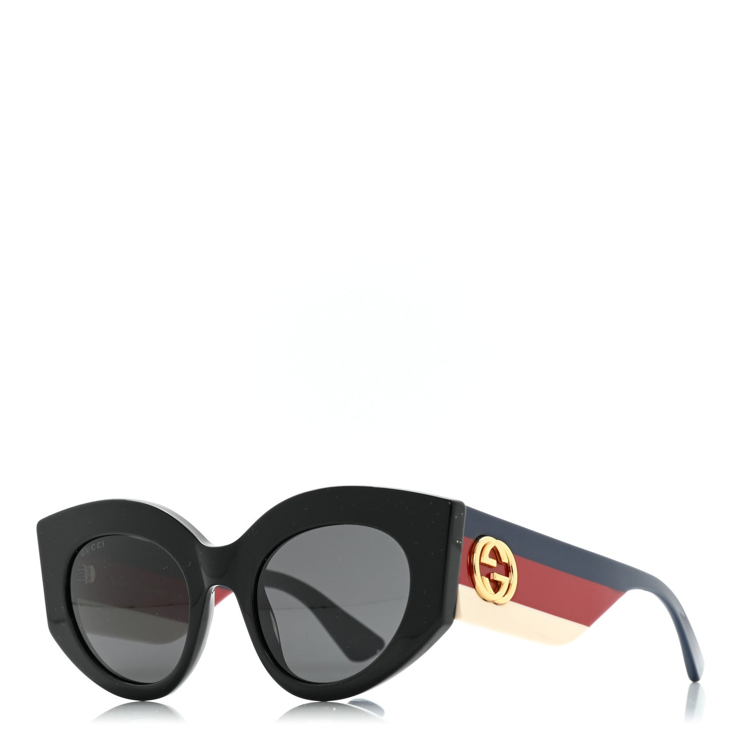 Acetate Oversized Rectangle Frame Web Sunglasses GG 0275/S Black