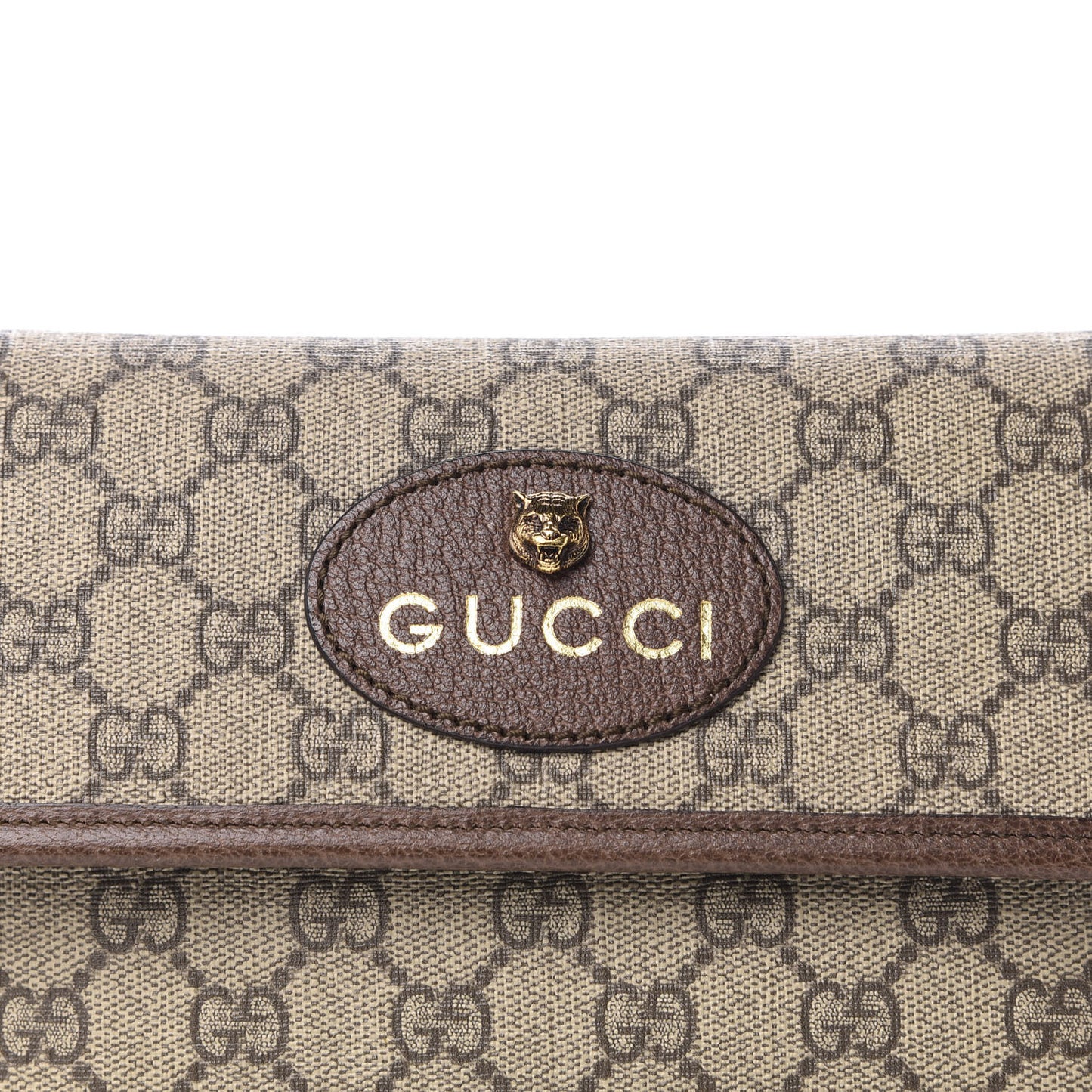 GG Supreme Monogram Neo Vintage Web Belt Bag Brown