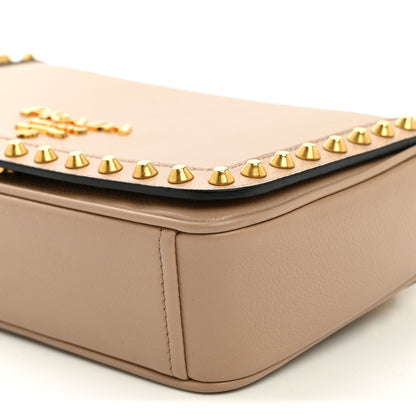 Prada Glace Calfskin Studded Crossbody Cammeo 9 of 9