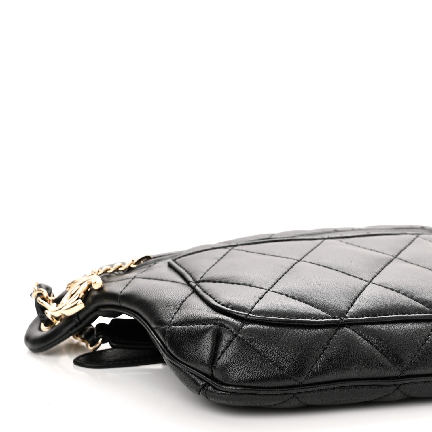 Chanel Lambskin Quilted Waist Belt Bag Black 9 of 12