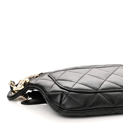 Chanel Lambskin Quilted Waist Belt Bag Black 9 of 12