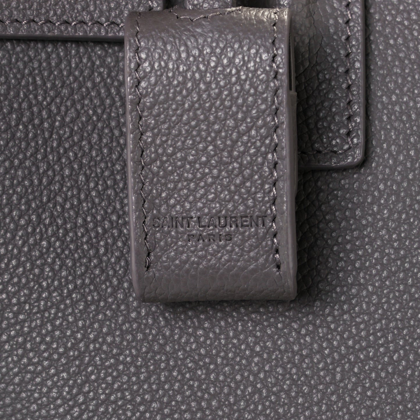 Grained Calfskin Baby Sac De Jour Fog