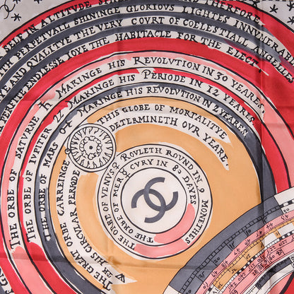 Chanel Silk Map Square Scarf CC 1 of 5