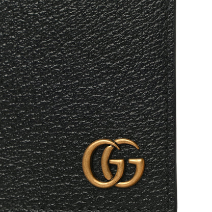 Gucci Calfskin Boar Effect GG Marmont Bi-Fold Wallet Black 9 of 11
