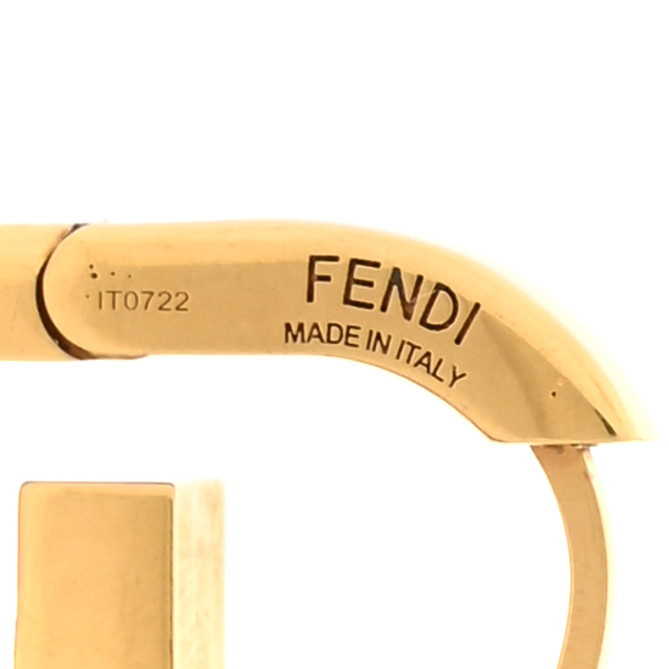 Fendi Metal FF O'Lock Single Earring Gold 4 of 5