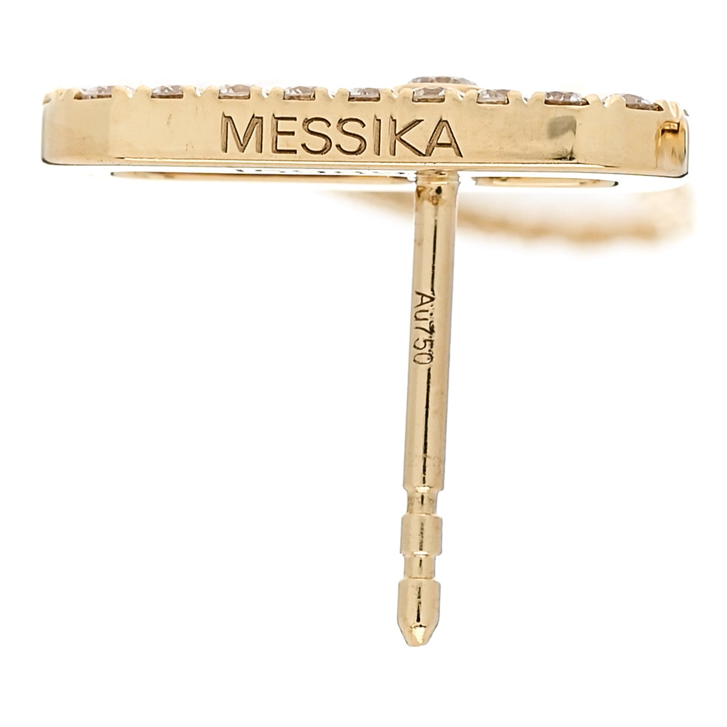 Messika 18K Yellow Gold Diamond Move Uno Chain and Stud Earrings 4 of 5