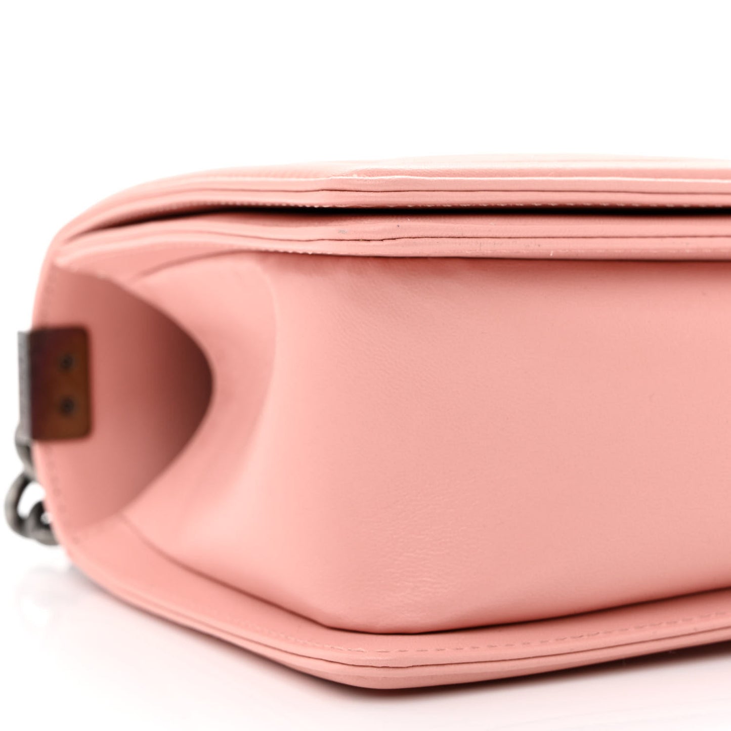 Calfskin Quilted Medium Boy Flap Light Pink
