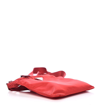 Prada Nylon Vela Flat Messenger Bag Rosso 4 of 10
