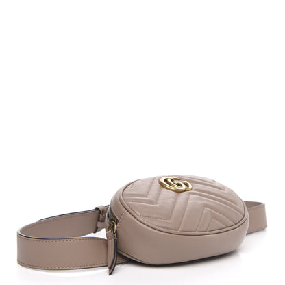 Gucci Calfskin Matelasse GG Marmont Belt Bag 85 34 Porcelain Rose 4 of 11