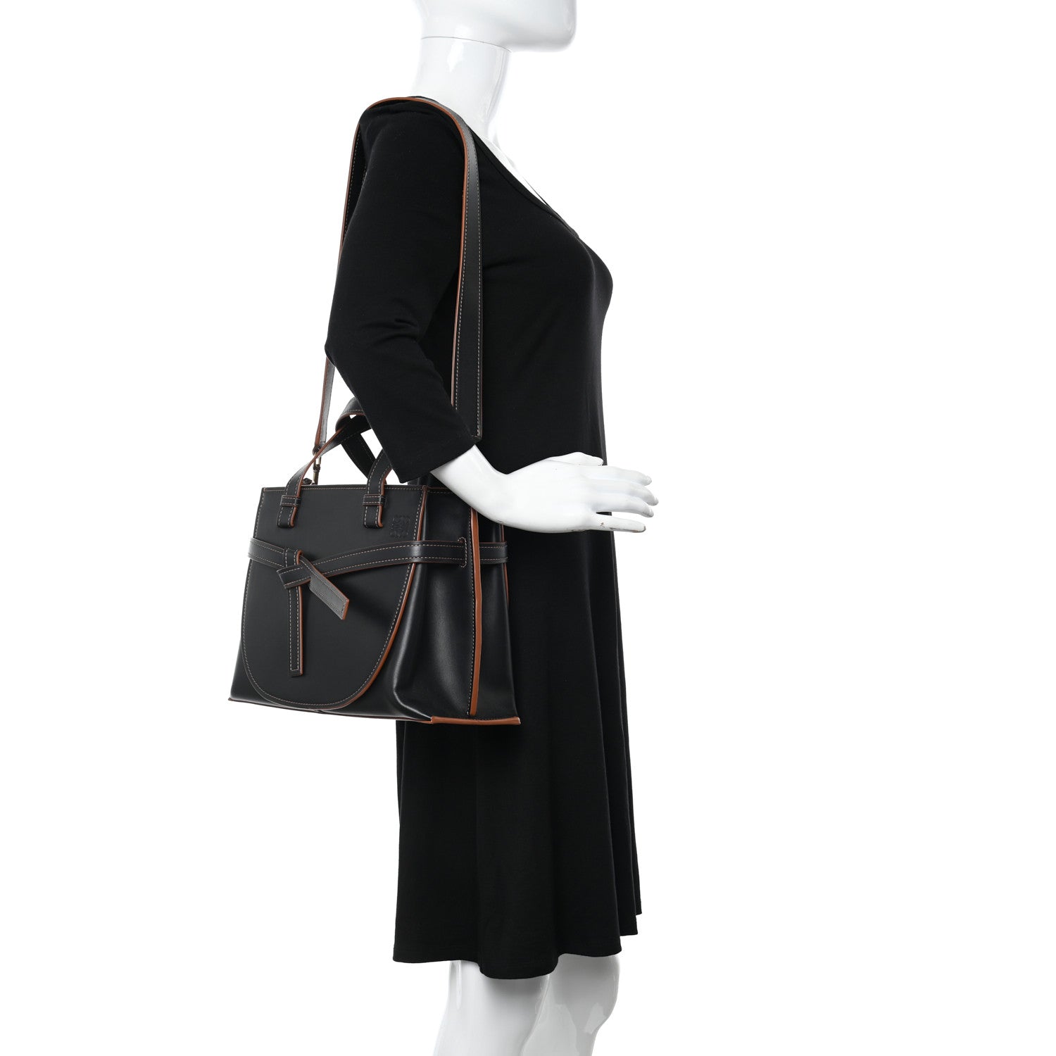 Loewe Calfskin Medium Gate Tote Black 2 of 9