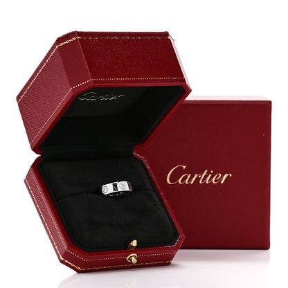 Cartier 18K White Gold Gold 6 Diamond 5.5mm LOVE Ring 50 5.25 5 of 5