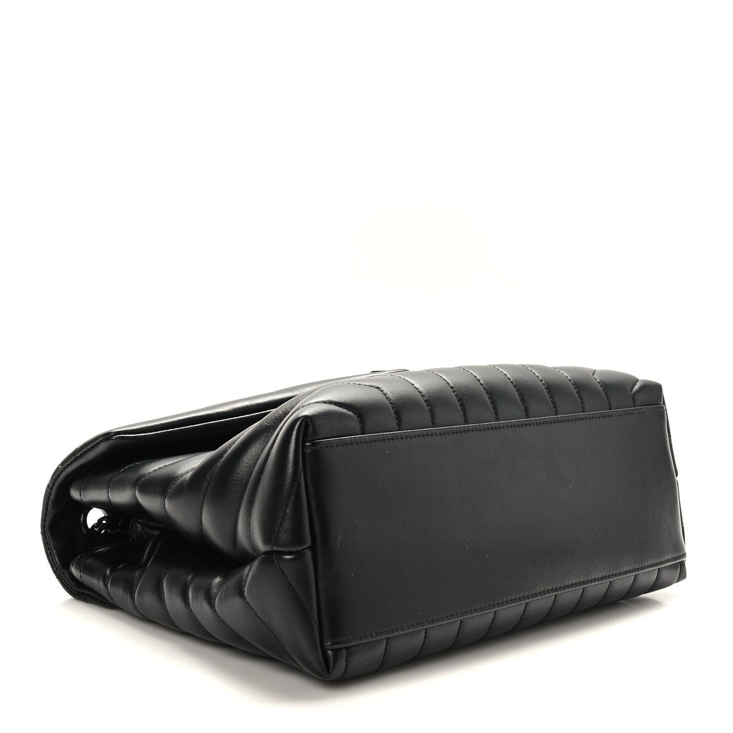 Saint Laurent Calfskin Y Quilted Monogram Monochrome Medium Loulou Chain Satchel Black 4 of 8